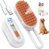CoatGlo Steam Brush Porcelain White - steam grooming brush for cats and dogs